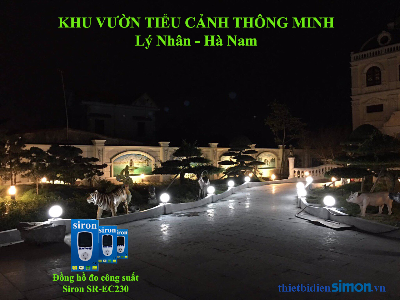 Thiết bị điện thông minh cho sân vườn tự động bật tắt thiết bị sân vườn