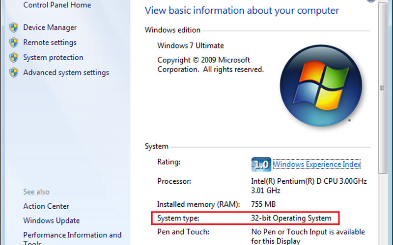 kiểm tra win 32 hay 64bit