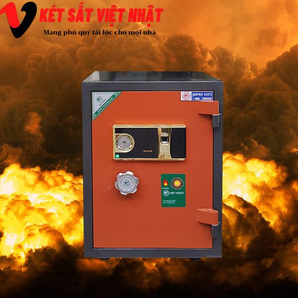 Két sắt chống cháy bảo mật bằng khóa vân tay