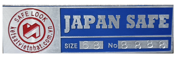 Tem sắt logo thương hiệu két sắt Việt Nhật