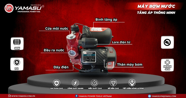 Cấu tạo máy bơm nước tăng áp