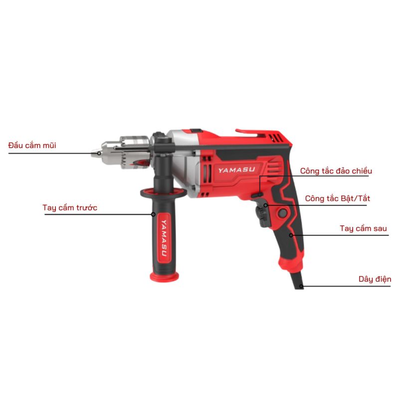 Cấu tạo máy khoan bắt vít điện YAMASU
