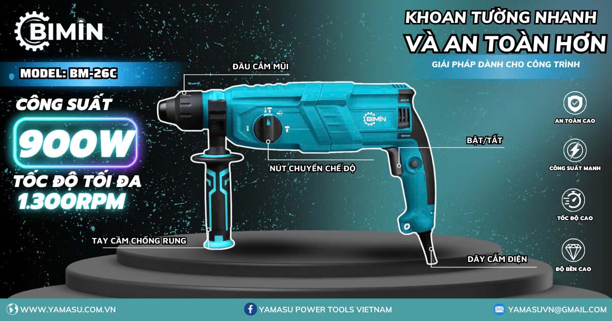 Hướng dẫn lựa chọn máy khoan bê tông cho gia đình