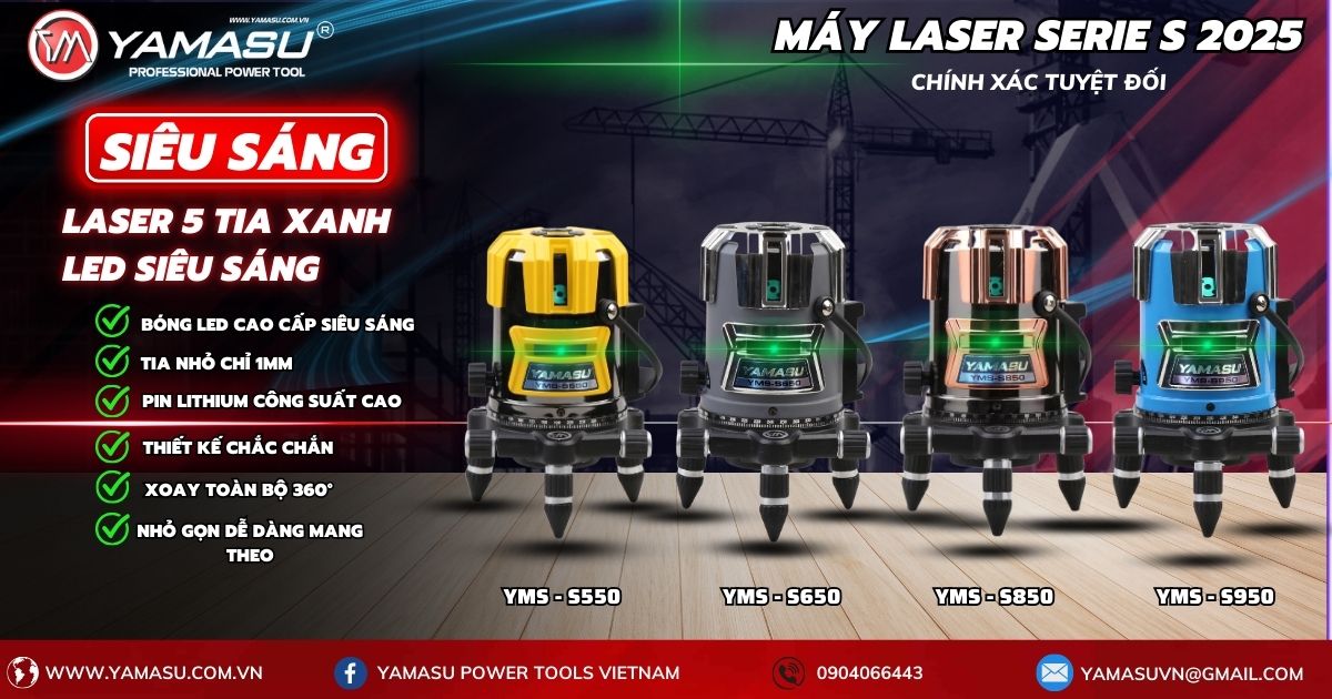 Bộ sưu tập máy laser cân bằng Yamasu Series S 2025