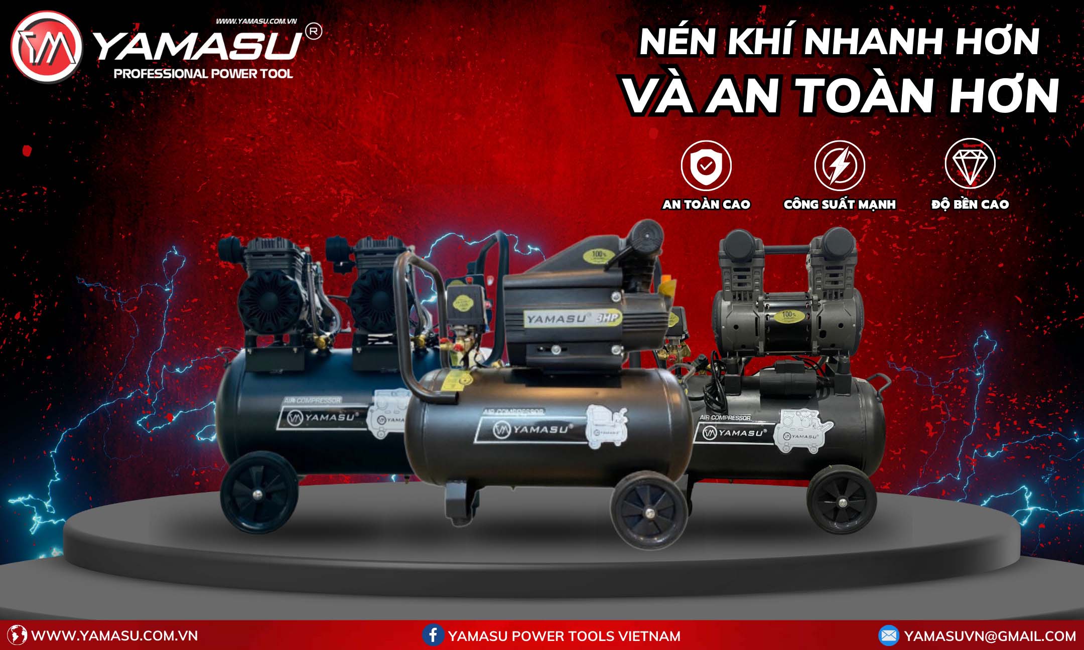 Máy nén khí không dầu giảm âm giá rẻ