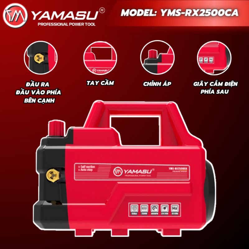 Máy rửa xe 150 bar YMS-2500CA (CHỈNH ÁP)