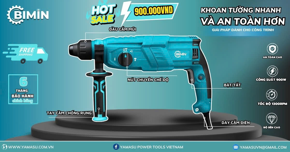Siêu Sale máy khoan bê tông BIMIN BM-26C