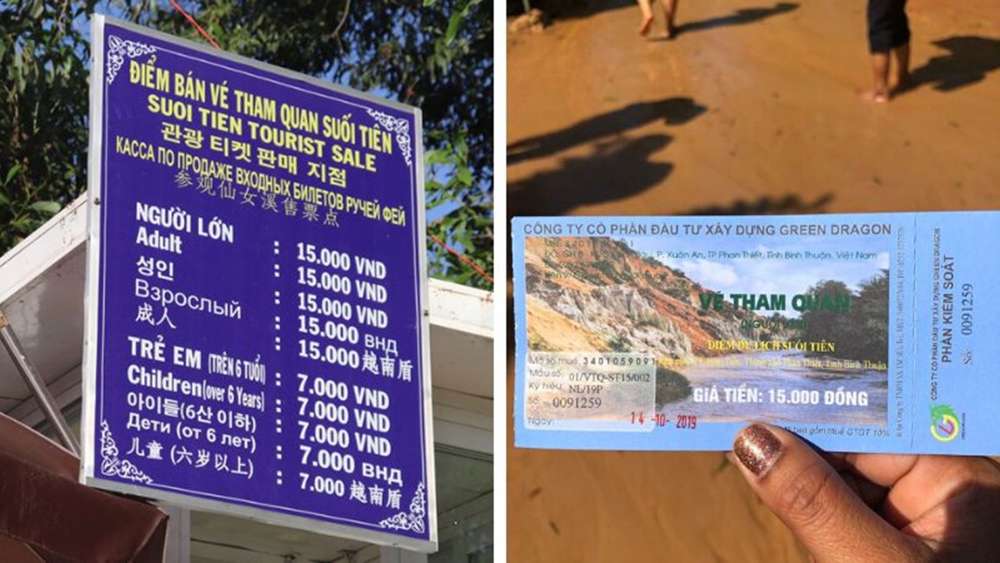 Bảng giá vé tham quan Suối Tiên
