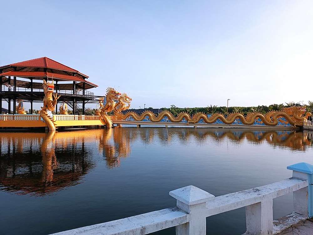 Không gian kiến trúc bên trong khu du lịch Nhà Mát