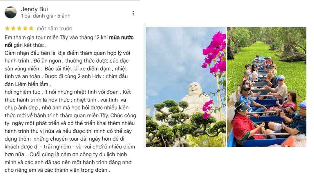 Review tour miền Tây Du Lịch Bình Minh