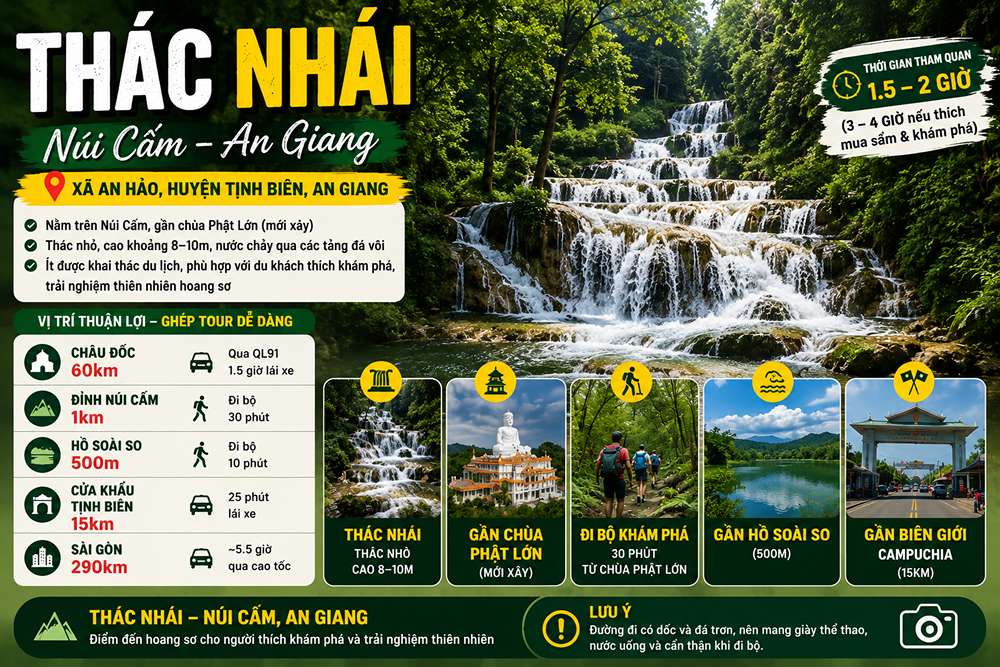 Thác Nhái nằm ở đâu?