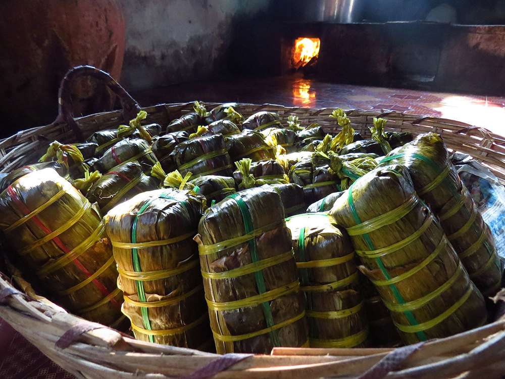 Bánh tét khi thành phẩm