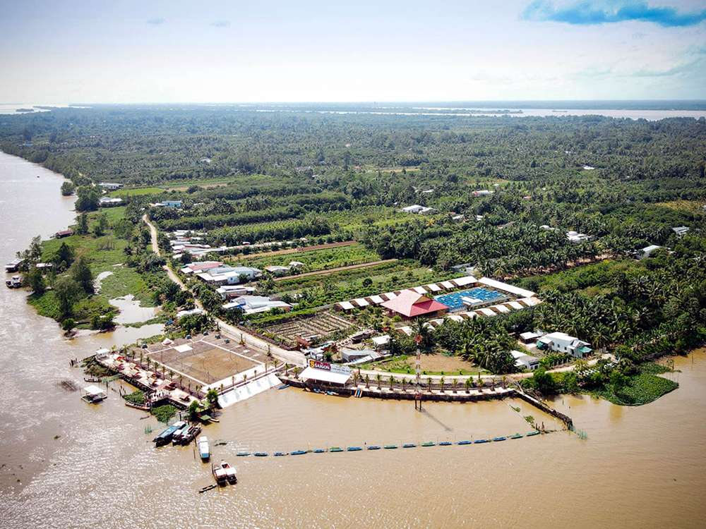 Toàn cảnh khu chợ nổi Trà Ôn