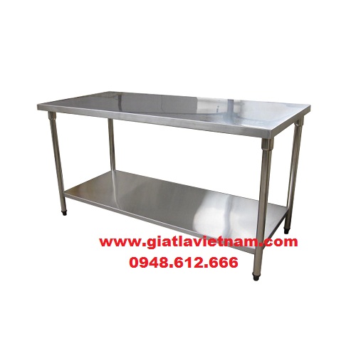 Thiết bị Bàn inox có giá phẳng dưới