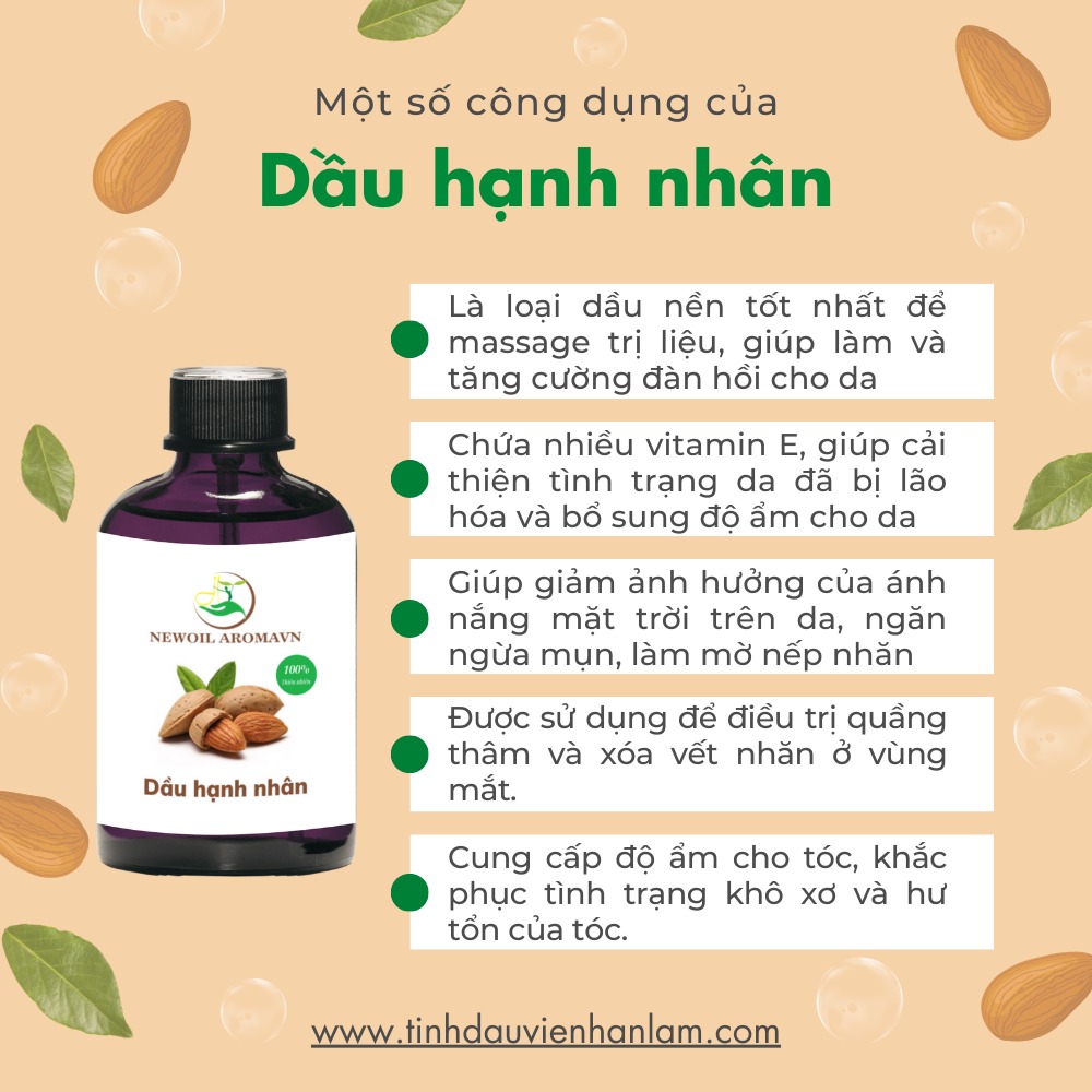 Tác dụng của Dầu nền Hạnh Nhân