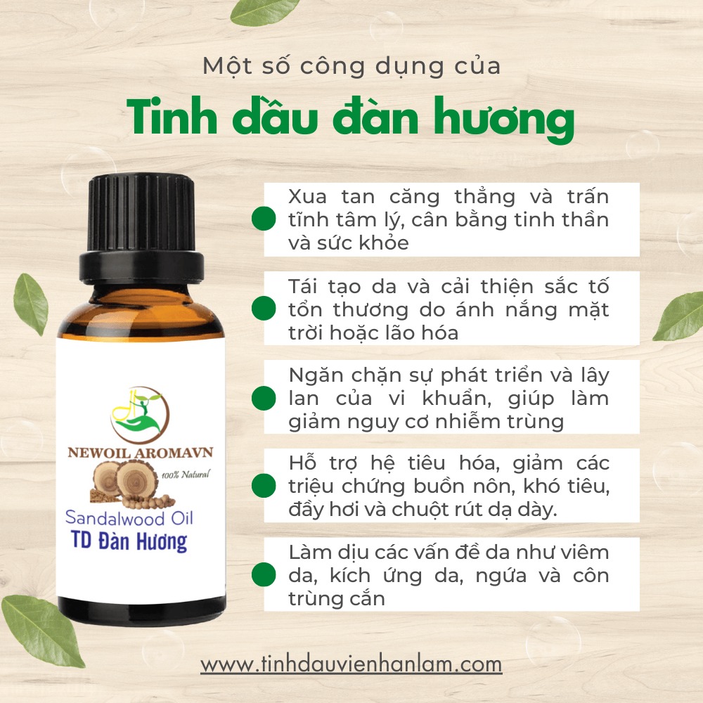 Công dụng và lợi ích của tinh dầu Đàn Hương