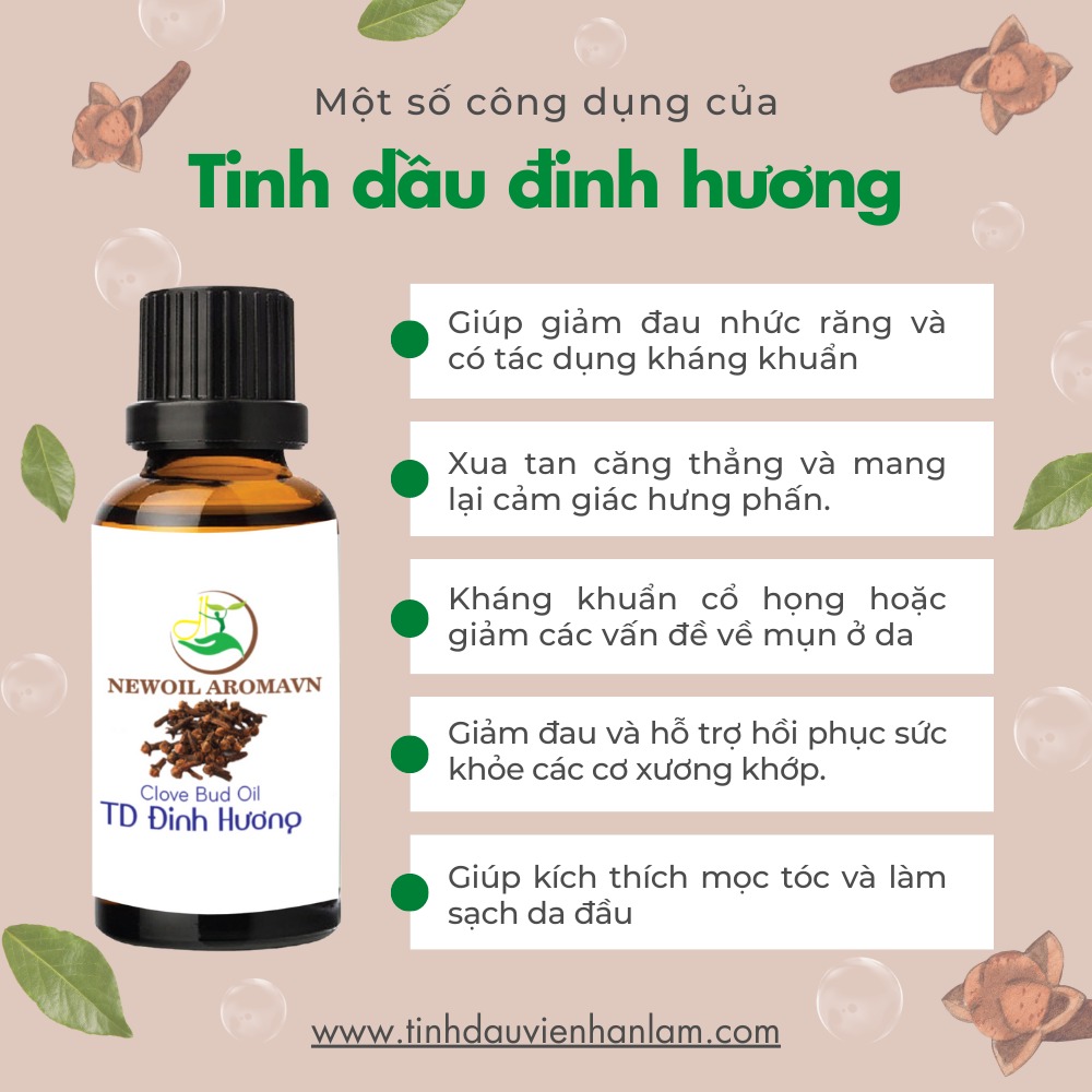 Công dụng và lợi ích của tinh dầu Đinh Hương