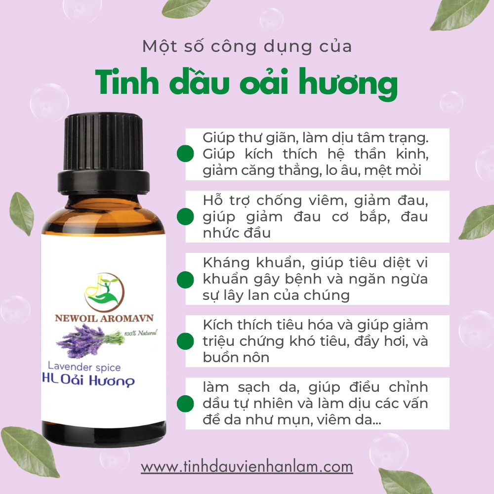 Công dụng và lợi ích của tinh dầu Oải hương