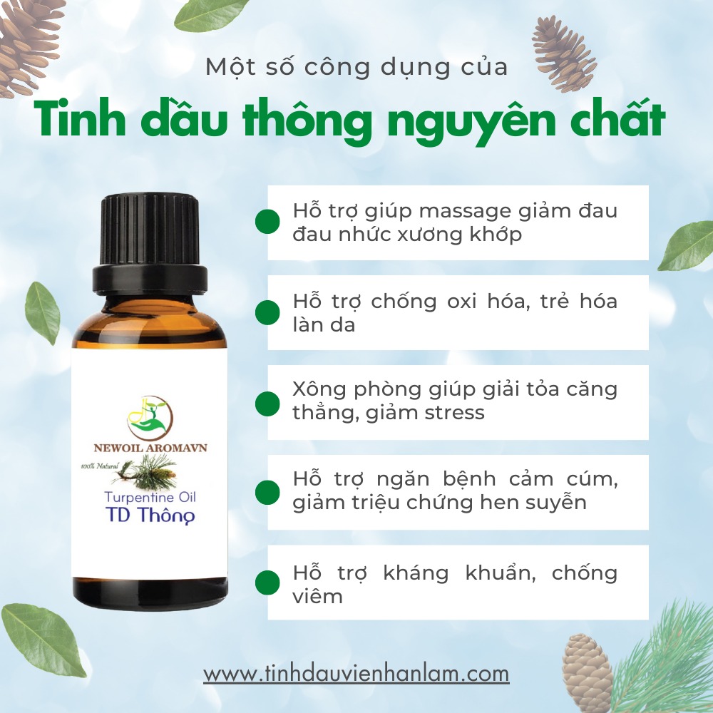 Công dụng của tinh dầu thông nguyên chất Newoil Aromavn