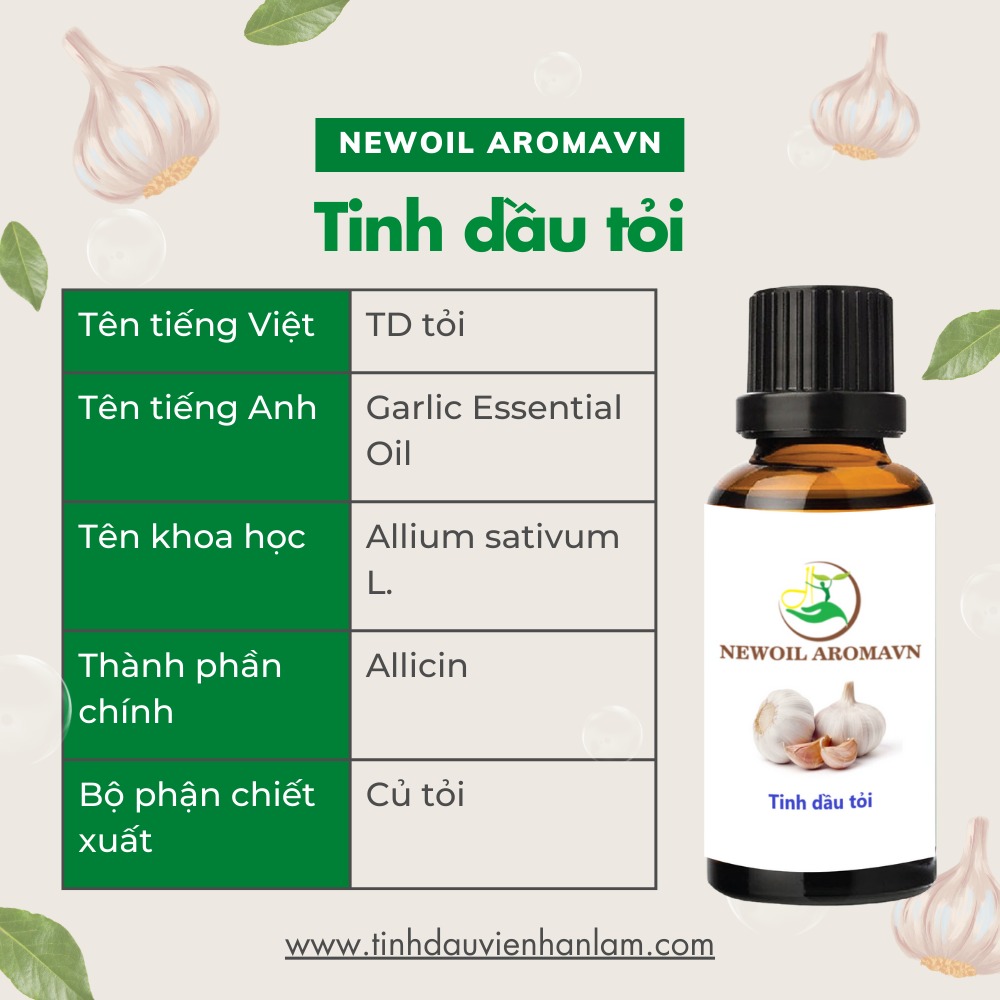 Tinh dầu tỏi nguyên chất Newoil Aromavn