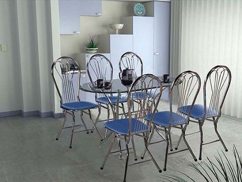 bàn ghế ăn khung thép mạ