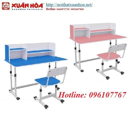 bàn ghế học sinh tiểu học liền giá sách