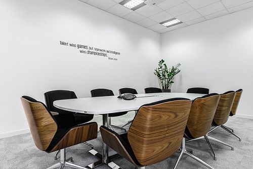 bàn họp chân sắt mặt gỗ