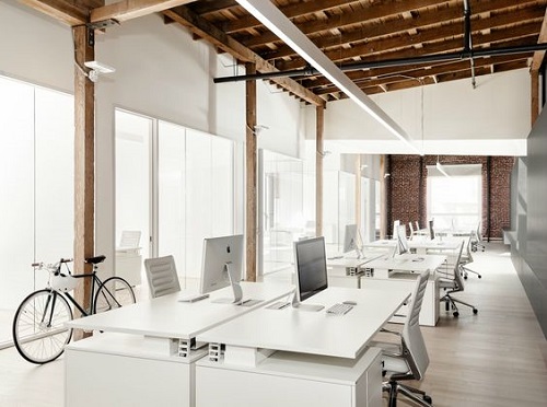 bàn nhân viên chân sắt mặt gỗ