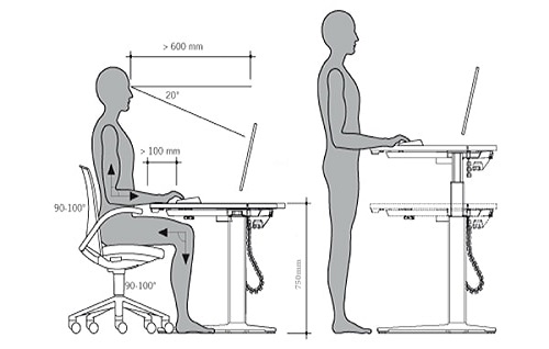 bàn làm việc văn phòng kích thước chuẩn
