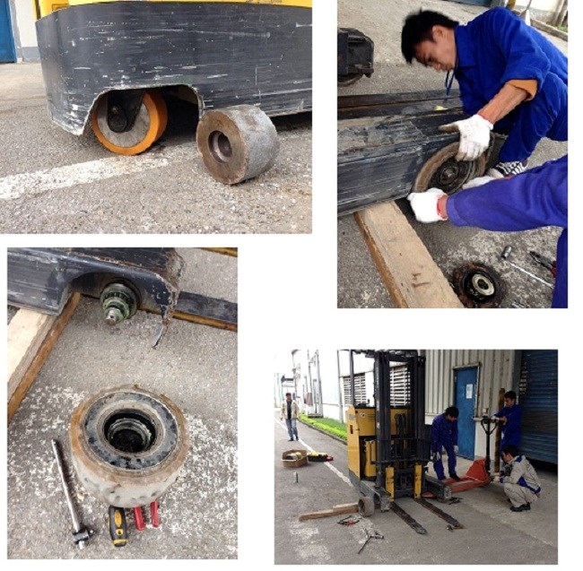 Tân trang, bảo dưỡng tổng thể xe nâng cũ trước khi đưa đến với khách hàng