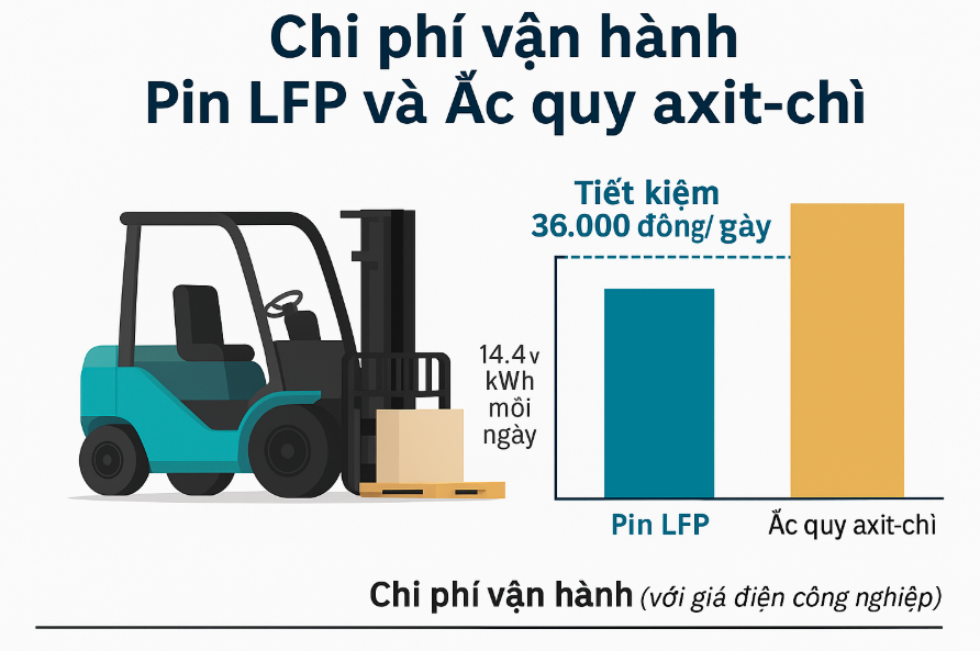 so sánh chi phí pin lithium vs axit chì