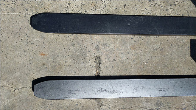 Kiểm tra càng xe nâng có bị nứt hay không