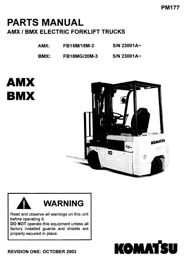 Tài liệu sửa chữa xe nâng điện Komatsu Forklift battery