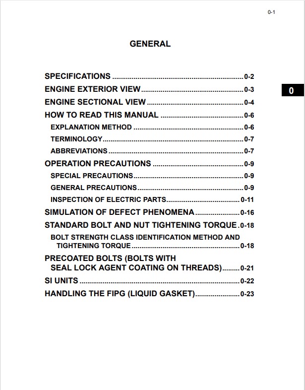 Tài liệu sửa chữa động cơ dầu 1ZS xe nâng Toyota