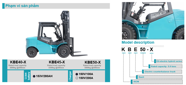Tổng quan dòng xe nâng điện Baoli KBE40/45/50-X Series