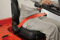 Dây an toàn cam màu cam và Seatbelt Interlock