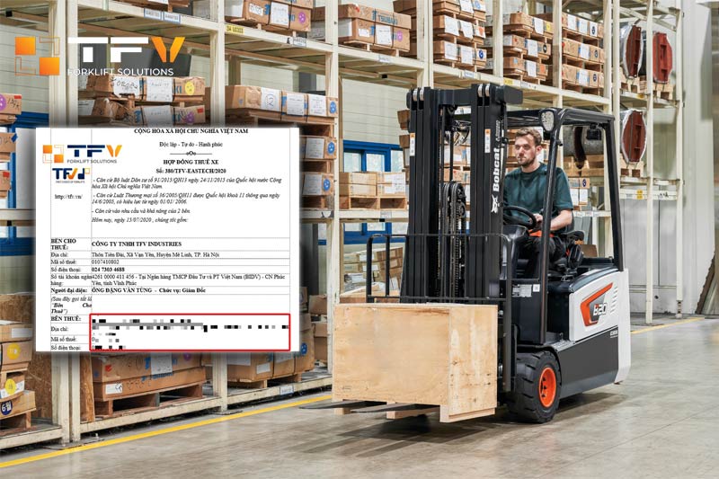 Thuê xe nâng cần kí hợp đồng