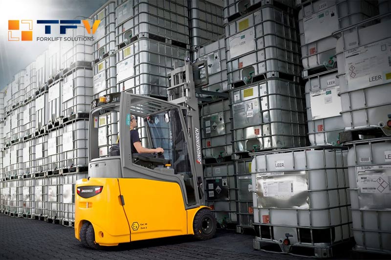 Ngành hóa chất có sử dụng xe nâng