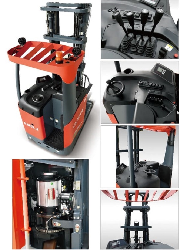 Xe nâng Reach truck đứng lái 1.5 tấn, 2.5 tấn Heli CQD15-25