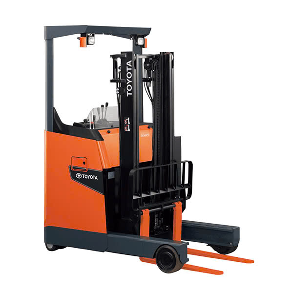 Xe nâng điện reach truck đứng lái 2.5 tấn Toyota 8FBRS25