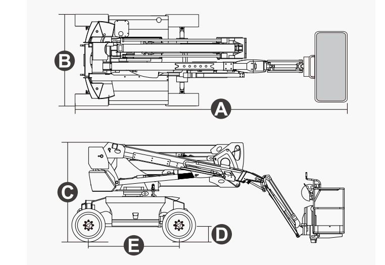 Xe nâng người Boomlift hiệu Dingli, Model BA18CHRT, D Series