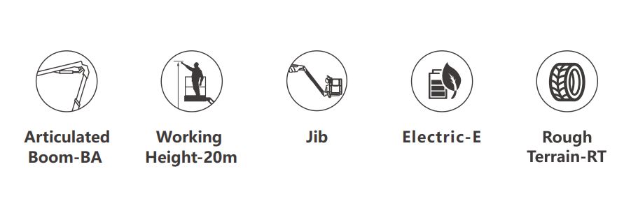 Xe nâng người Boomlift hiệu Dingli, Model BA20CERT, D Series