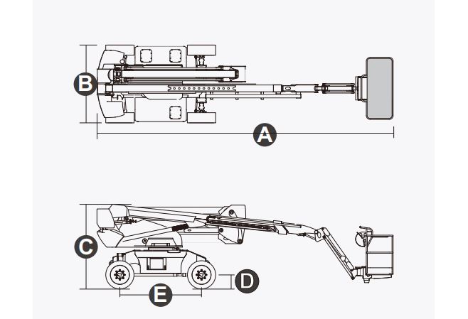 Xe nâng người Boomlift hiệu Dingli, Model BA20CRT, D Series