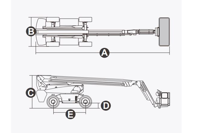 Xe nâng người Boomlift hiệu Dingli, Model BA24ERT, M Series