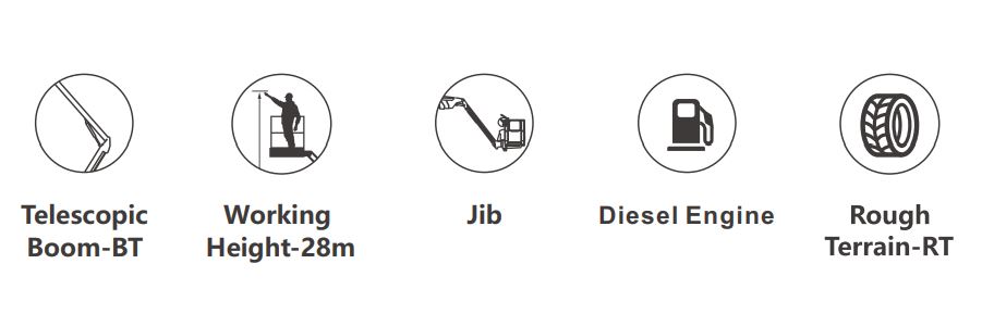 Xe nâng người Boomlift hiệu Dingli, Model BT28RT, M Series