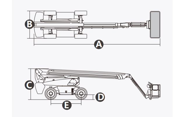 Xe nâng người Boomlift hiệu Dingli, Model BT34RT, M Series