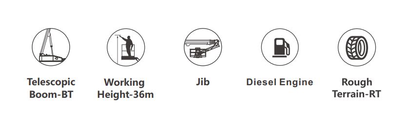 Xe nâng người Boomlift hiệu Dingli, Model BT36RT, T Series