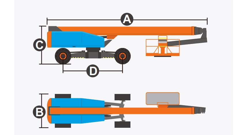 Xe nâng người Boomlift hiệu Dingli, Model BT44RT, T Series