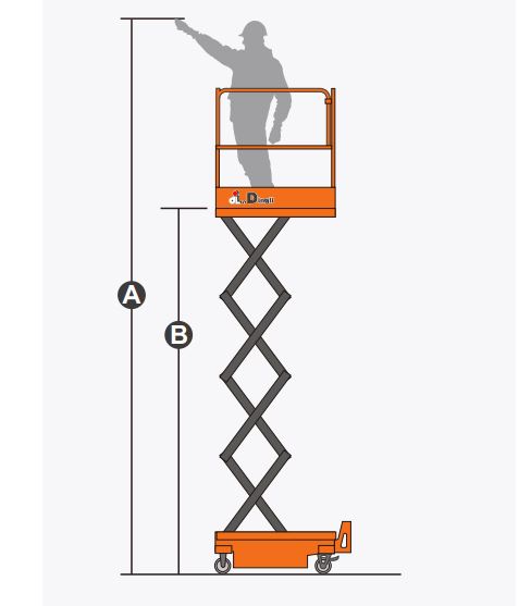 Xe nâng người Scissor lifts, hiệu Dingli model JCPT0607A