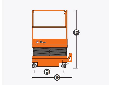 Xe nâng người Scissor lifts, hiệu Dingli model JCPT0607A